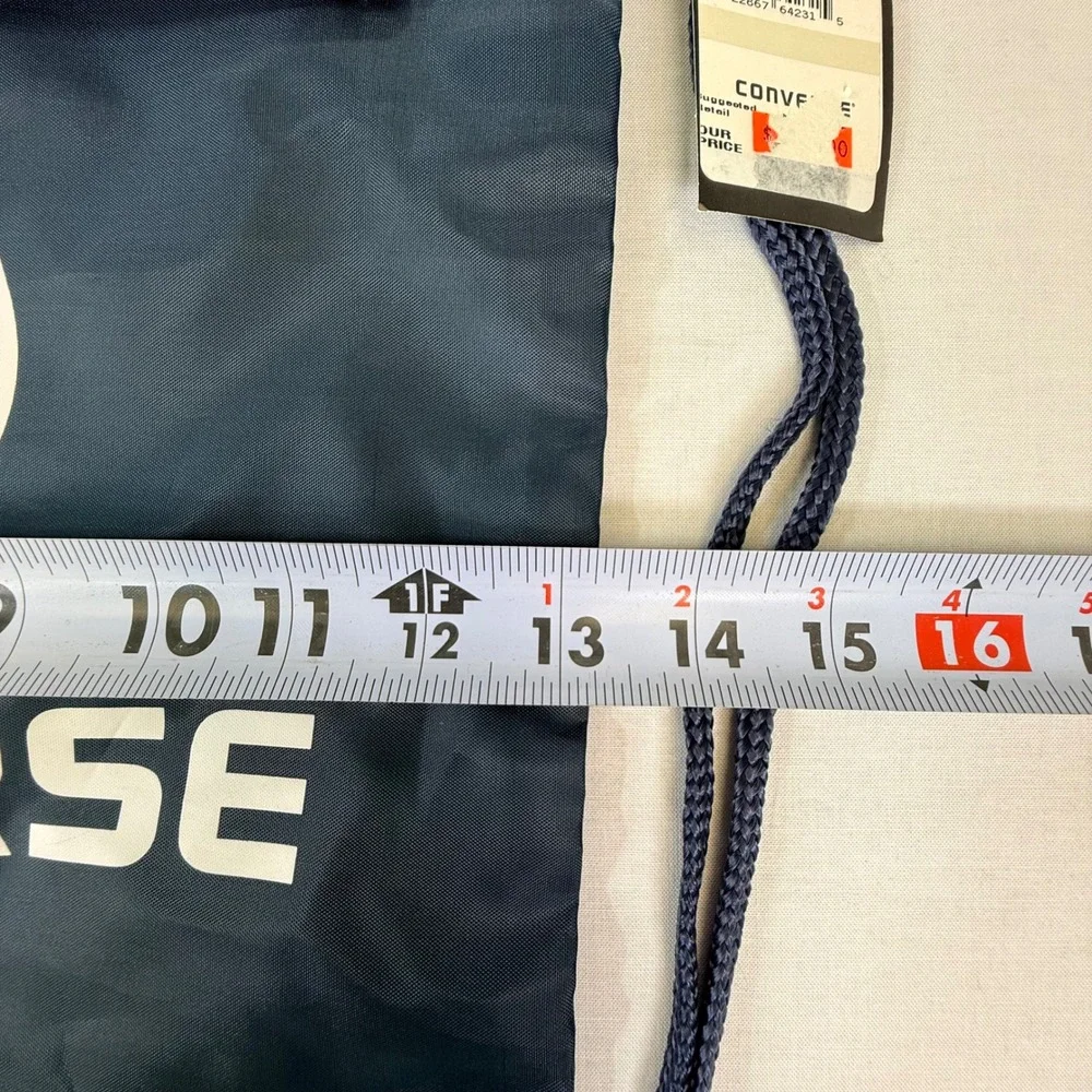 Converse‎ All Star Drawcord Bag Navy Blue Cinch Sack Gym Backpack New With Tags